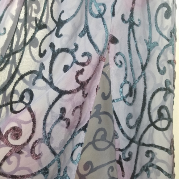 VINTAGE VICTORIA’S SECRET Ombré Y2K Mesh See Through Slip Dress Lingerie Velvet - Picture 6 of 13
